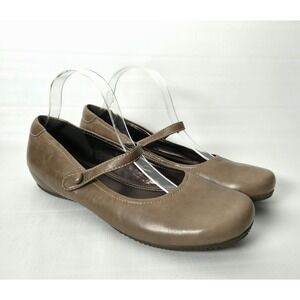 Ecco Rustic Leather Mary Jane Shoes 11-11.5 Caramel Brown Comfort Women's 431081